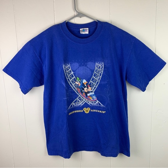 Disney Other - Vintage Disney California Screamin Roller Coaster Shirt Blue Men’s Large